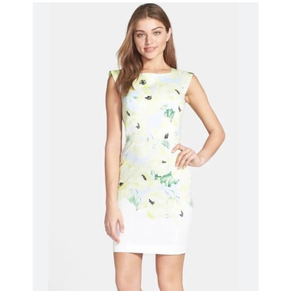 NWT French Connection Floral Poppy Sheath Dress Size 6